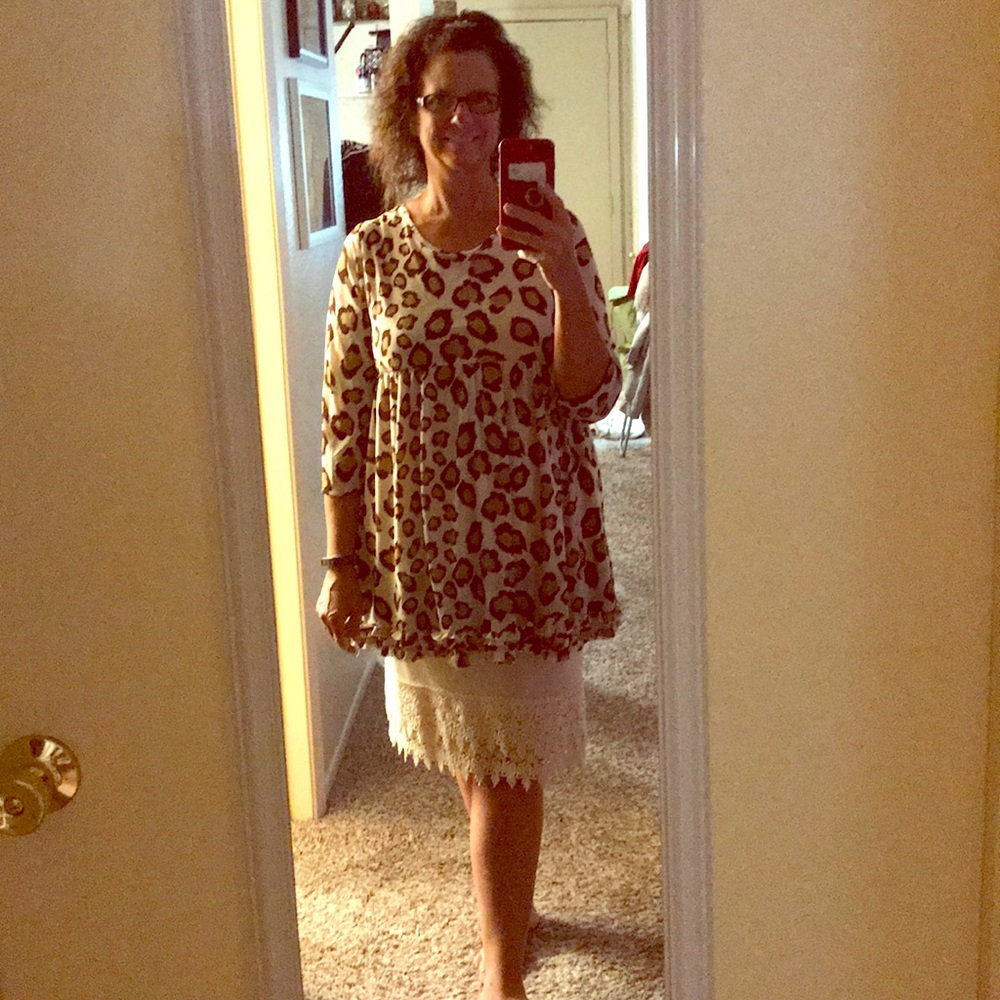 Animal print blouse